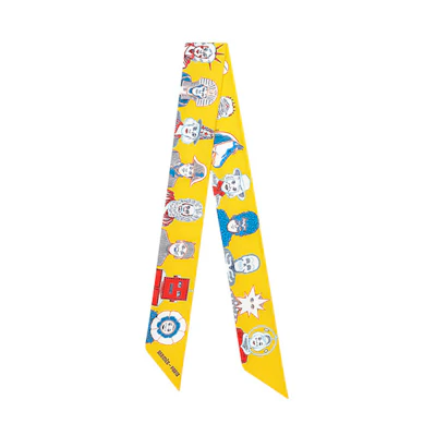 (Women) HERMES Portrait Dress Code Twilly Scarf Yellow for Women. H063780S-35