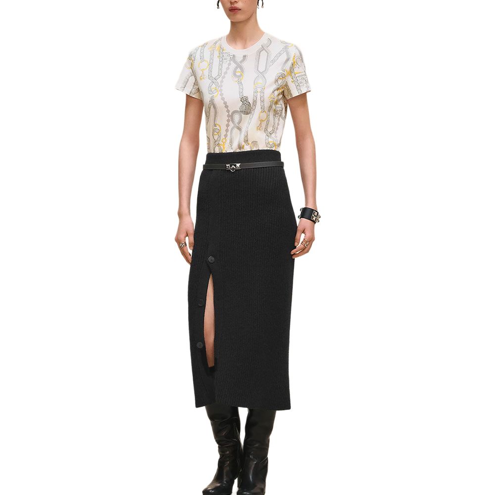 (Women) HERMES Printed Cotton Straight Fit White T-Shirt Women FW25 H5H4628DS90 圖 5