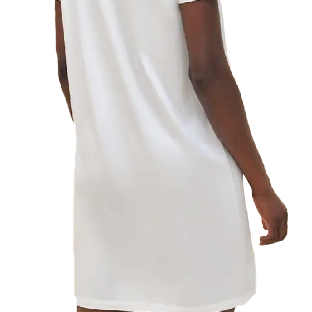 Details for (Women) HERMES Printed Crewneck Short Sleeve Dress White  Fashion. H4E4530DA90