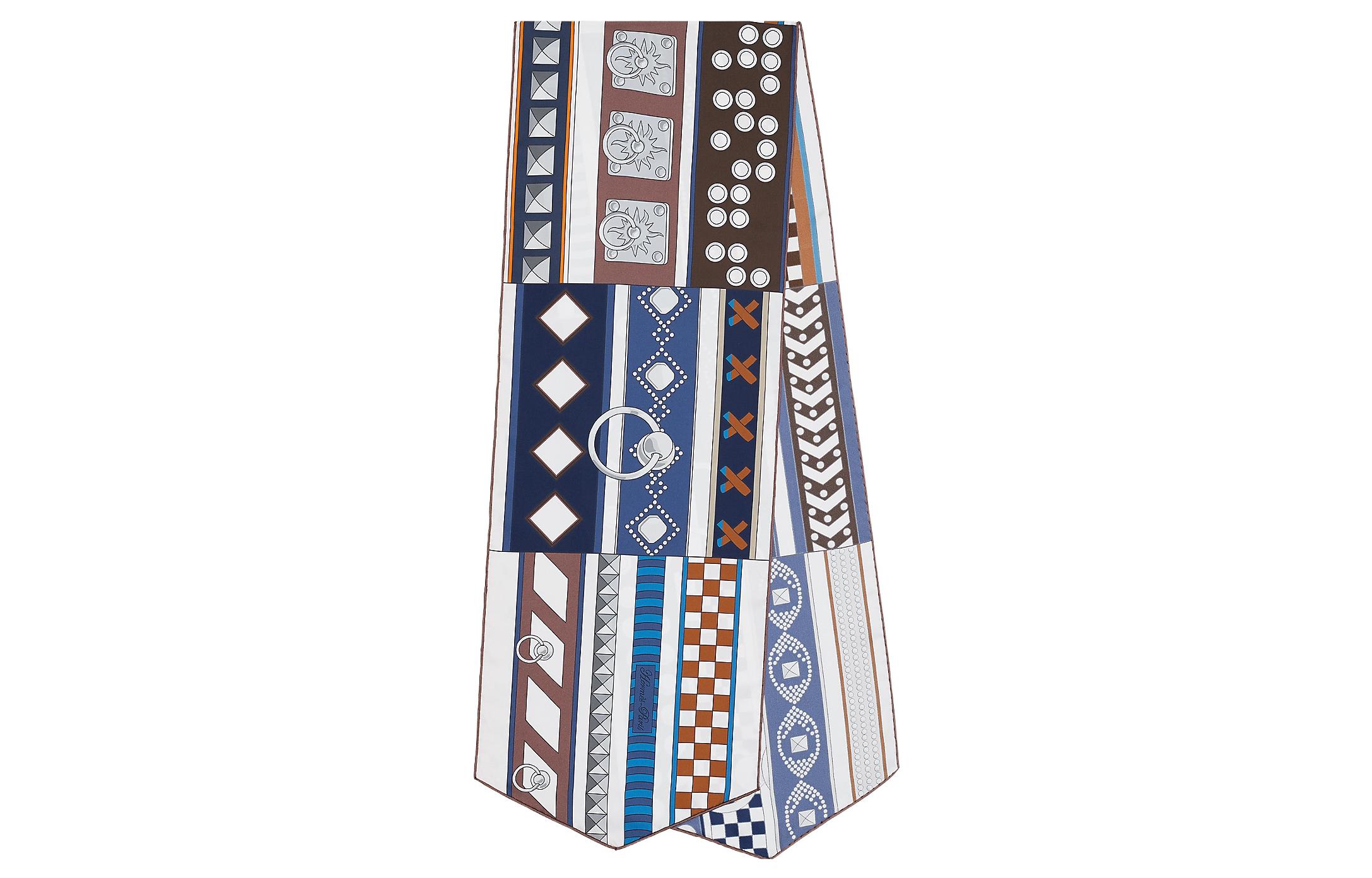 (Women) HERMES Printed Fashion Silk Scarf for Women - Multicolor. H103872S 01