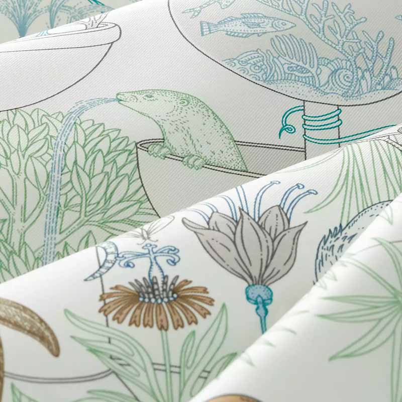 (Women) HERMES Printed Logo Silk Scarf Women White/Light Blue/Mint Green H004094S14 圖 4