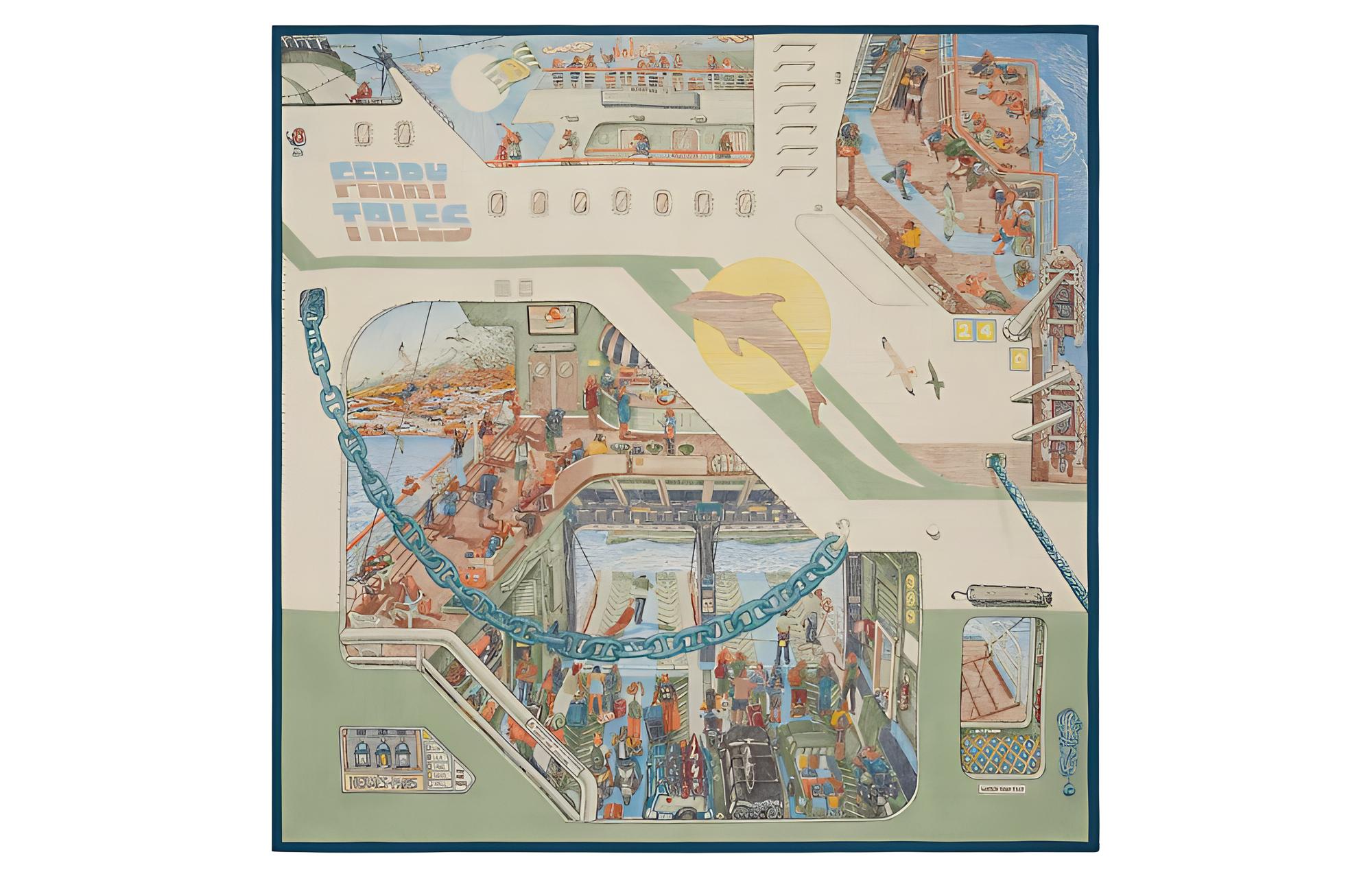 (Women) HERMES Printed Pattern Wool Scarf for Women - Multicolor H103812T 04