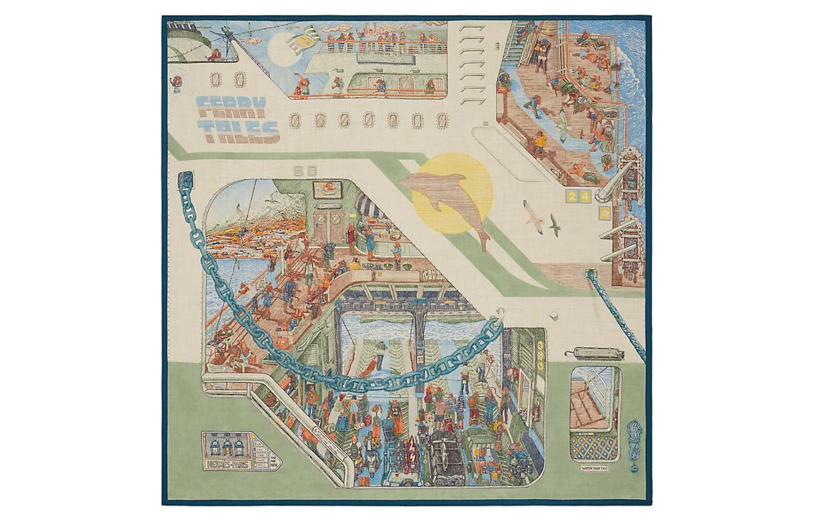 (Women) HERMES Printed Pattern Wool Scarf for Women - Multicolor H103812T 04 圖 2