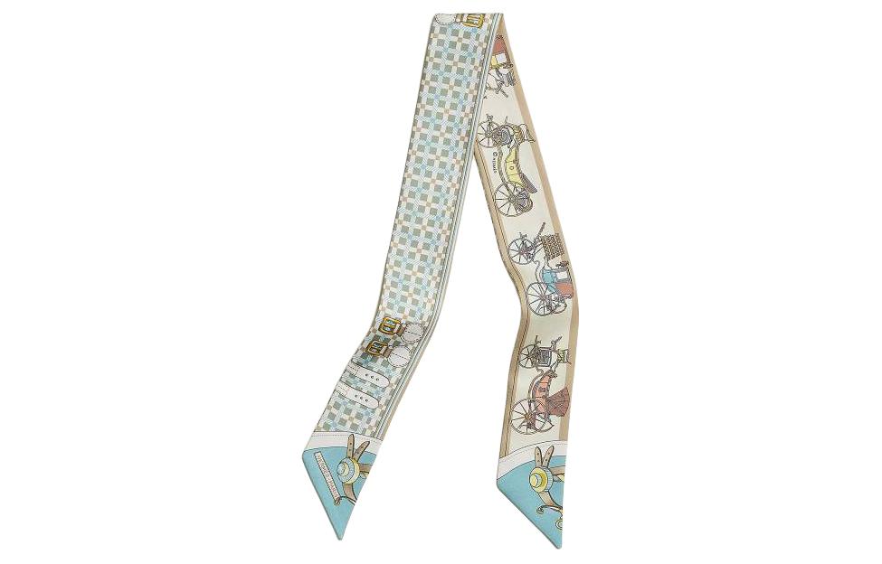 (Women) HERMES Printed Silk Scarf for Women in Beige. H064108S11