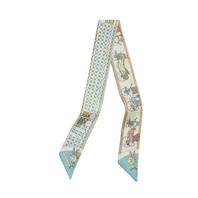 (Women) HERMES Printed Silk Scarf for Women in Beige. H064108S11