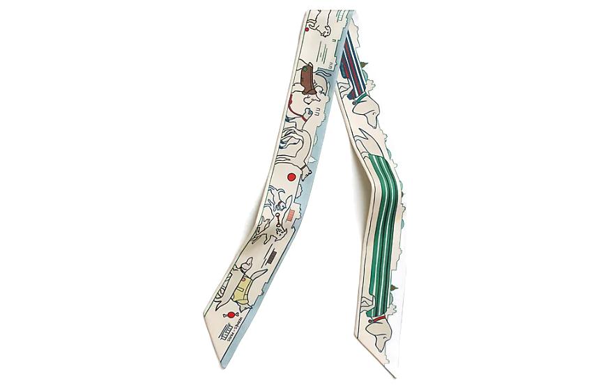 (Women) HERMES Printed Silk Scarf for Women in Cream Color. H064116Sv04 圖 2