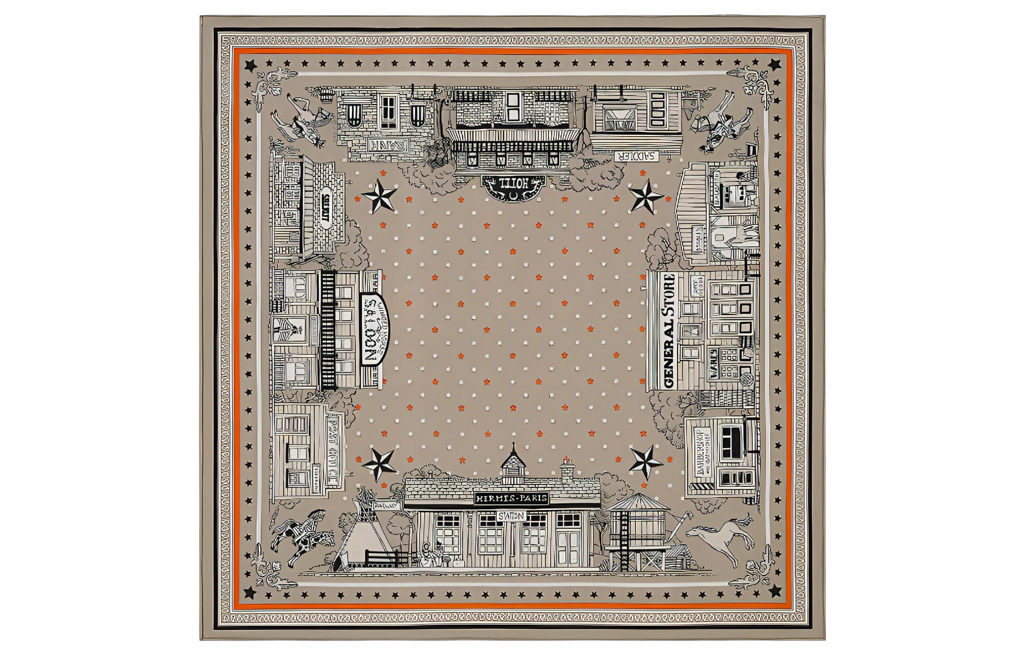 (Women) HERMES Printed Stylish Versatile  Silk Scarf H043455S 04