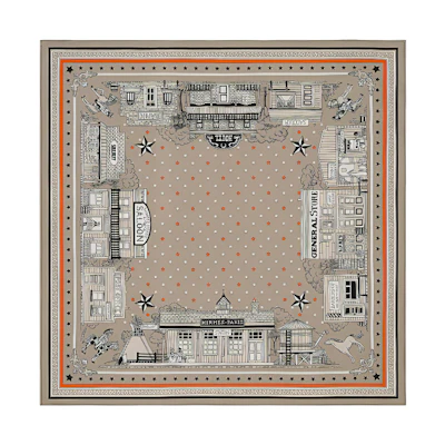 (Women) HERMES Printed Stylish Versatile Silk Scarf H043455S 04