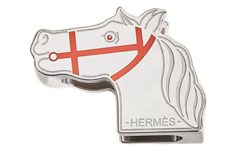 (Women) HERMES Quadrige Twilly Ring "Four-Wheeled Carriage" Scarf Ring Brass  Accessory H603223S-00 圖 2