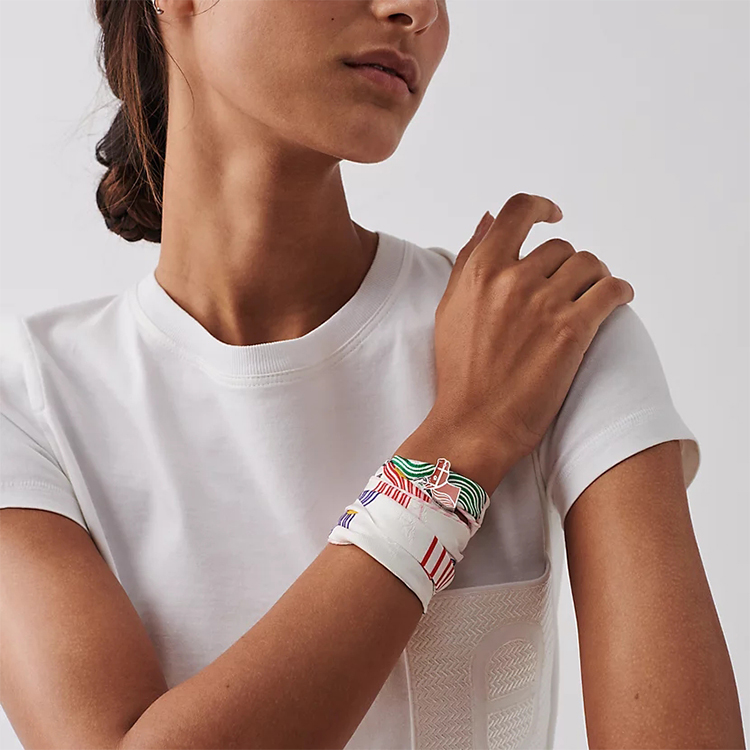 (Women) HERMES Quadrige Twilly Ring "Four-Wheeled Carriage" Scarf Ring Brass  Accessory H603223S-00 圖 4