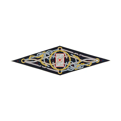 (Women) HERMES Red Heart Queen Silk Scarf for Women H803959S-01