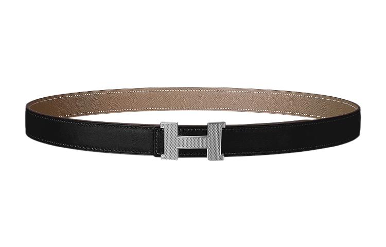 (Women) HERMES Reversible Belt Epsom Calfskin Black 24cm Silver Buckle H075396CK05-H052150CABU070 圖 2