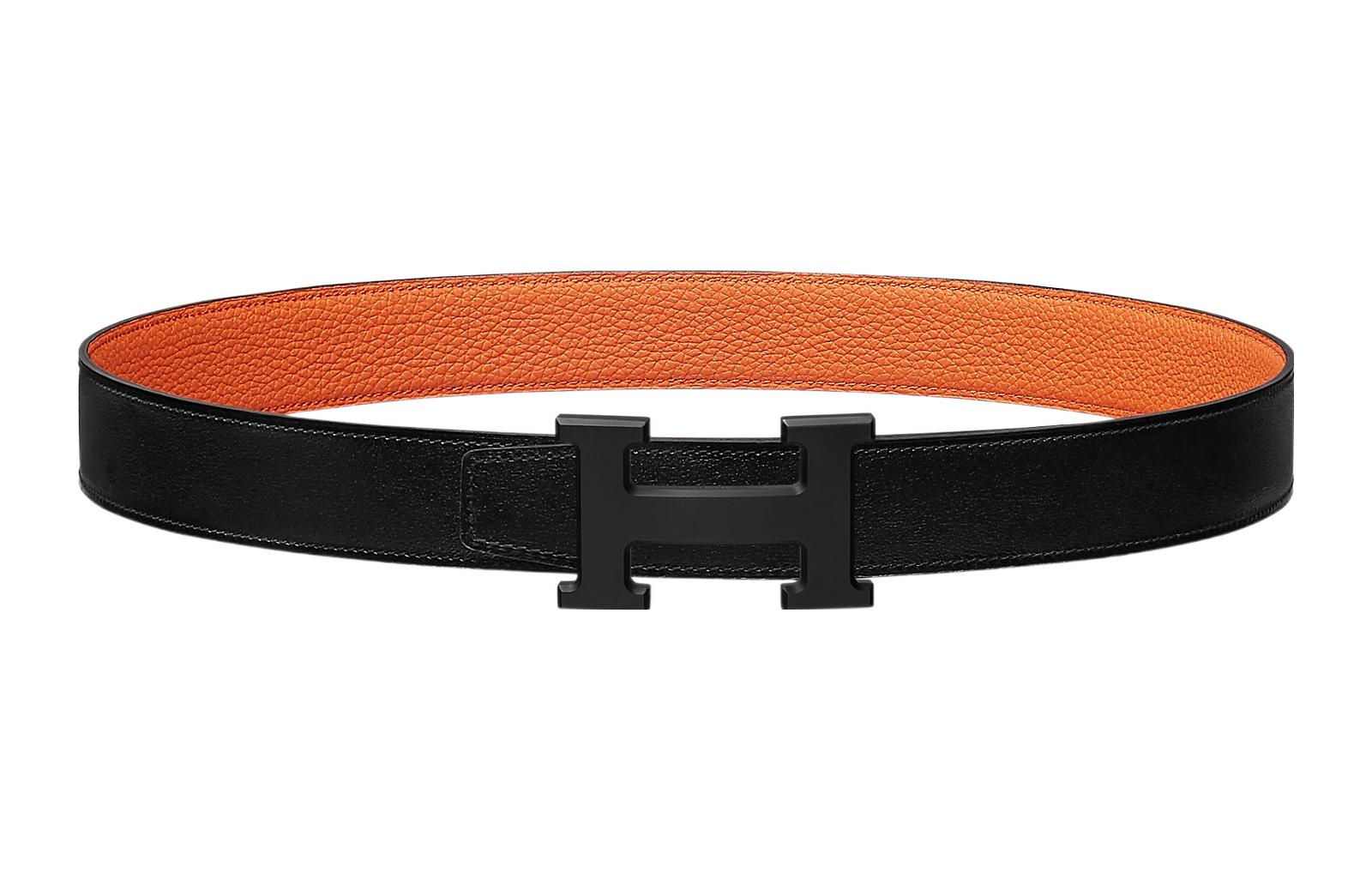 (Women) HERMES Reversible Leather Belt  Black/Orange 3.2cm Width. H080029CY89-H073967CAAE080 圖 2
