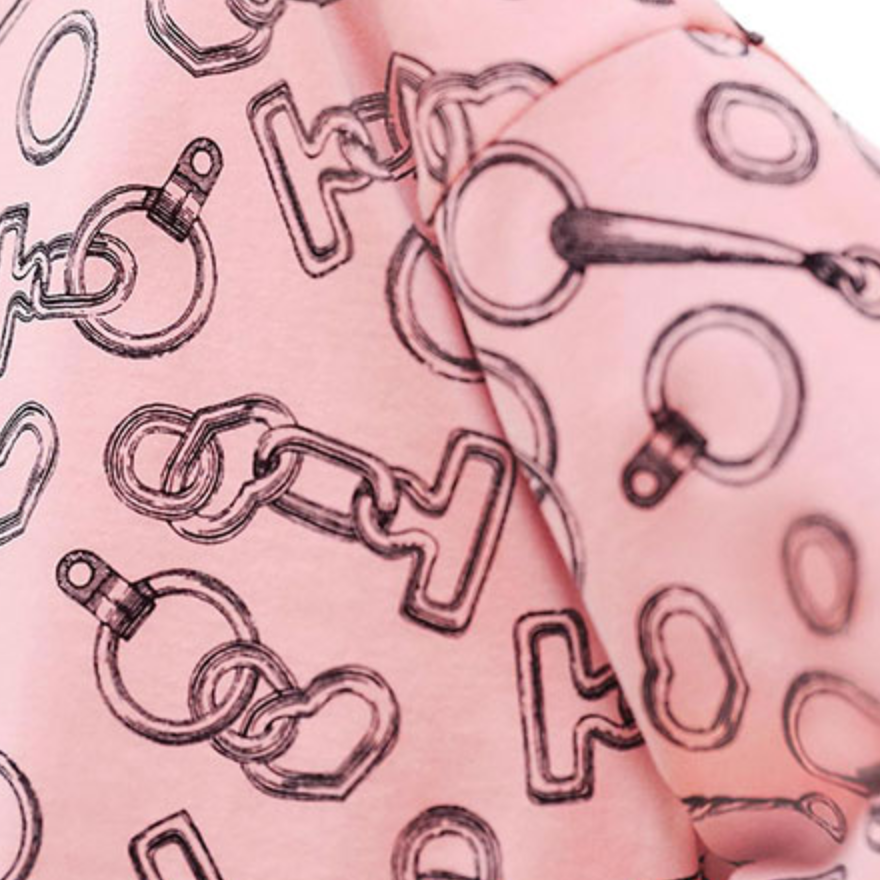 Purchase (Women) HERMES Ribbed Knit Crewneck Short-Sleeve T-Shirt FW24  Quartz Rose. H4H4639DJ3Y