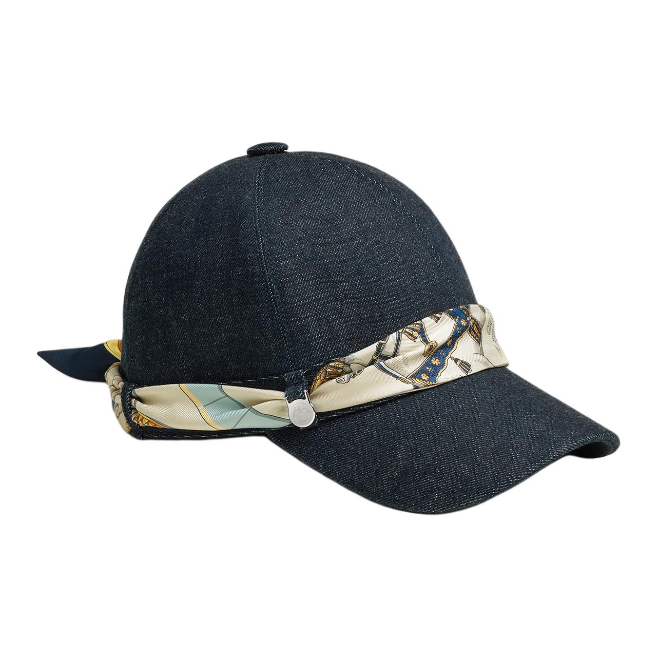 Purchase (W) HERMES Topi Baseball Wanita Desain Pita Katun Biru Indigo H242024N