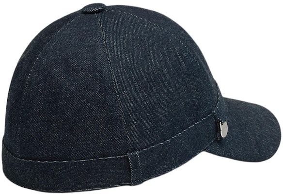 (W) HERMES Topi Baseball Wanita Desain Pita Katun Biru Indigo H242024N Details for (W) HERMES Topi Baseball Wanita Desain Pita Katun Biru Indigo H242024N