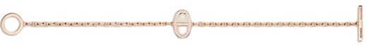 Order (W) HERMES 玫瑰金18K標誌手鍊 女款 粉金配色 107764287