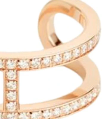 (W) HERMES Cincin Emas Rose 750 dengan Desain Inlay. 105544751 Lookbook (W) HERMES Cincin Emas Rose 750 dengan Desain Inlay. 105544751