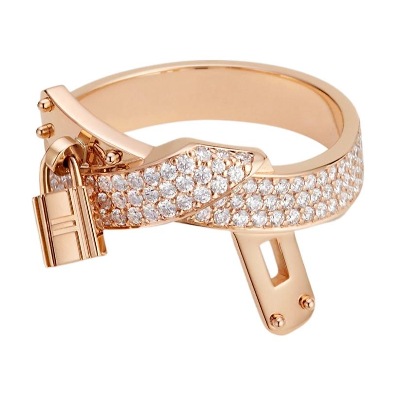 (Women) HERMES Rose Gold  Ring with Color-Block Design. H222618B 圖 2