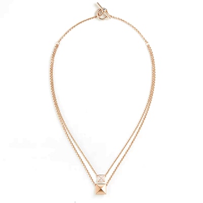 (Women) HERMES Rose Gold Diamond 18K Gold Necklace with Clasp Design for Women. H223208B 0042 Order (Women) HERMES Rose Gold Diamond 18K Gold Necklace with Clasp Design for Women. H223208B 0042