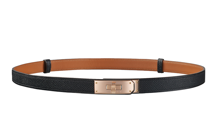 (Women) HERMES Rose Gold Kelly Adjustable Epsom Calf Belt for Women 1.8cm Wide H069853CD89 圖 3