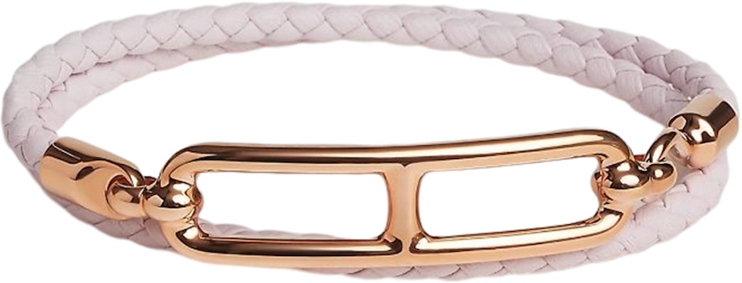 (W) HERMES Gelang Roulis Double Circle Calfskin Wanita Ungu Muda Merah Jambu. H071727FO09T1 Order (W) HERMES Gelang Roulis Double Circle Calfskin Wanita Ungu Muda Merah Jambu. H071727FO09T1