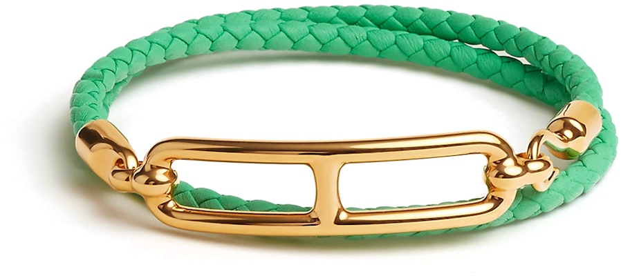 (W) HERMES Roulis Double Tour Gelang Kulit Betis Jalinan Hijau H071727F-0ZT2 Order (W) HERMES Roulis Double Tour Gelang Kulit Betis Jalinan Hijau H071727F-0ZT2