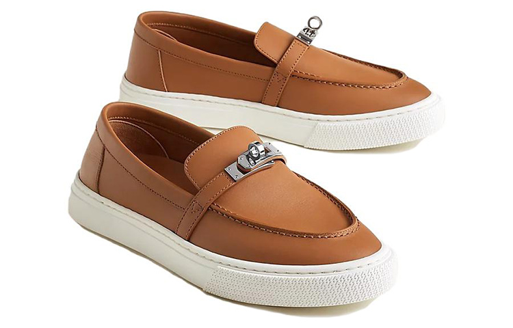 Shop (W) HERMES Runde-Zehen Schnalle ''Khaki'' H231015Z-02