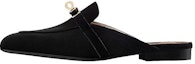 Buy (Women) HERMES Round-Toe Slip-On Velvet Slippers 'Black' H202120Z-02