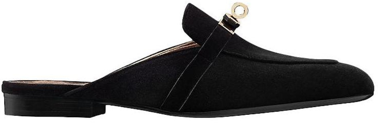 (Women) HERMES Round-Toe Slip-On Velvet Slippers 'Black' H202120Z-02 Order (Women) HERMES Round-Toe Slip-On Velvet Slippers 'Black' H202120Z-02