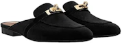 Lookbook (W) HERMES Rond-Neus Instap Fluwelen Pantoffels ''Zwart'' H202120Z-02