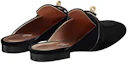 Shop (W) HERMES Rond-Neus Instap Fluwelen Pantoffels ''Zwart'' H202120Z-02
