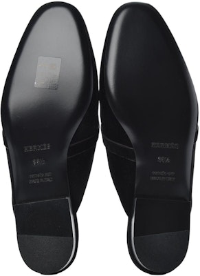 (W) 에르메스 블랙 벨벳 슬립온 슬리퍼 H202120Z-02 Purchase (W) 에르메스 블랙 벨벳 슬립온 슬리퍼 H202120Z-02