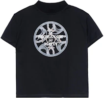 (Women) HERMES Round Letter Print Black Casual Short Sleeve Tee SS22 H2H4604DU02 (Women) HERMES Round Letter Print Black Casual Short Sleeve Tee SS22 H2H4604DU02
