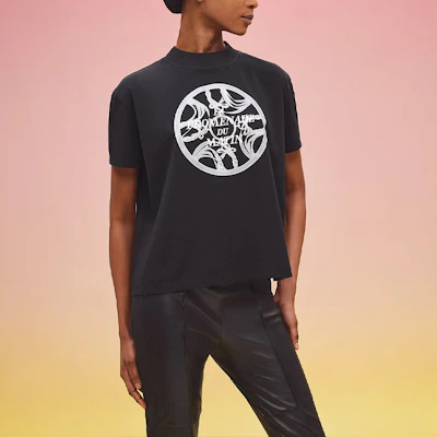 (W) HERMES Kaos Hitam Lengan Pendek Kasual Cetak Huruf Bulat SS22 H2H4604DU02 Shop (W) HERMES Kaos Hitam Lengan Pendek Kasual Cetak Huruf Bulat SS22 H2H4604DU02
