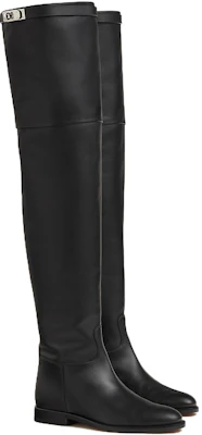 (W) Bottes Plates Rondes au Genou HERMÈS ''Cuir de Veau Noir'' H232069Z-02 Order (W) Bottes Plates Rondes au Genou HERMÈS ''Cuir de Veau Noir'' H232069Z-02