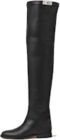 (Women) HERMES Round Toe Flat Over-the-Knee Boots 'Black Calfskin' H232069Z-02 (Women) HERMES Round Toe Flat Over-the-Knee Boots 'Black Calfskin' H232069Z-02