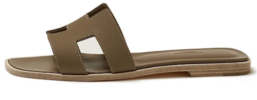 (Women) HERMES Round Toe Flat Slide 'Dark Brown' H202272Z-X3 (Women) HERMES Round Toe Flat Slide 'Dark Brown' H202272Z-X3