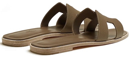 (W) HERMES Sandalia Plana Punta Redonda 'Marrón Oscuro' H202272Z-X3 Shop (W) HERMES Sandalia Plana Punta Redonda 'Marrón Oscuro' H202272Z-X3