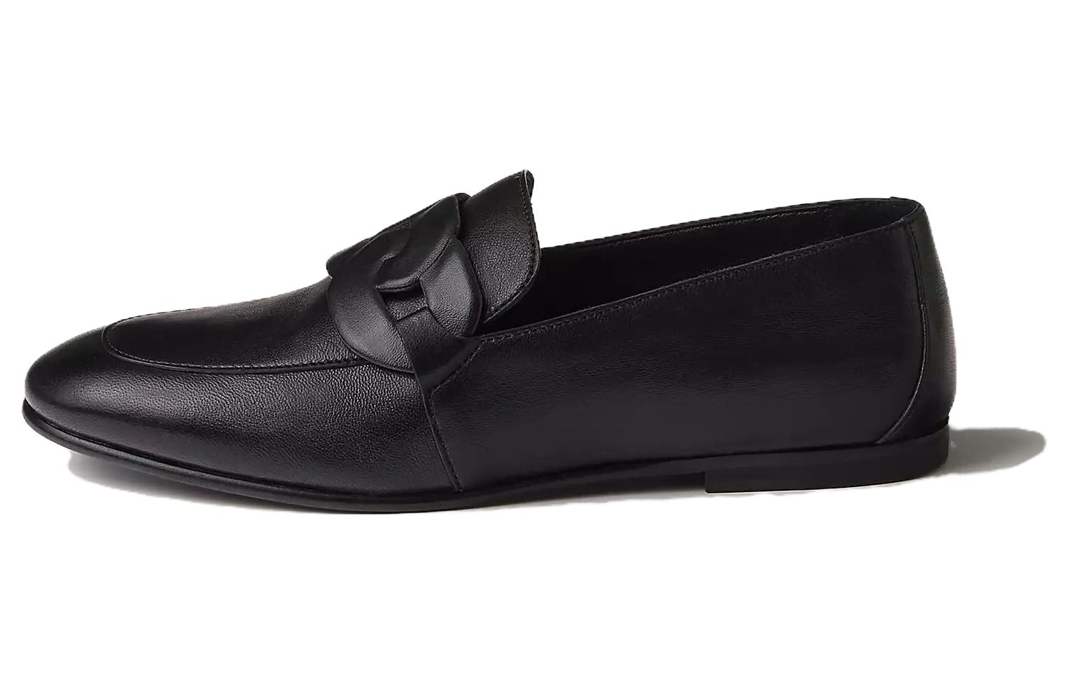 (Women) HERMES Round Toe Loafer 'Black' H232011Z-02