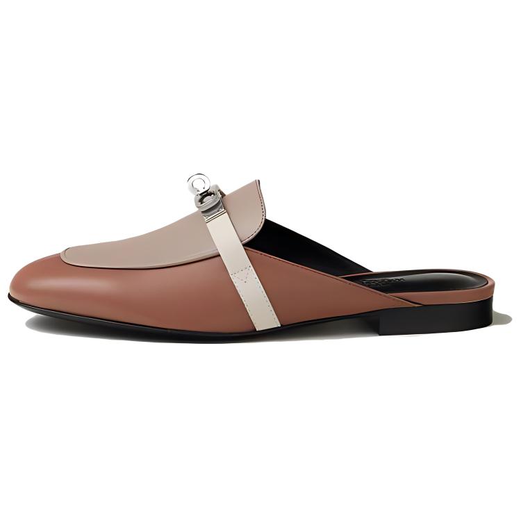 (Women) HERMES Round Toe Mule 'Pearly Rose' H232120Z-VE3