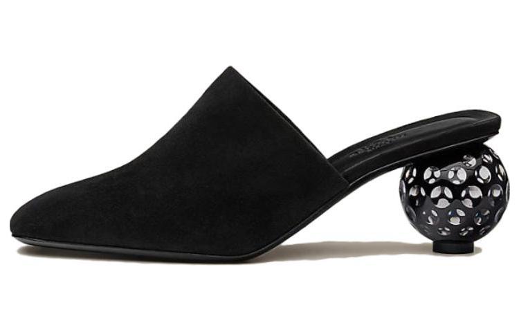 (Women) HERMES Round Toe Slip-On 'Black Cut-Out Heel' H212001Z-02