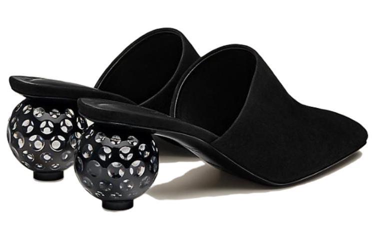 Shop (W) HERMES Zapato Negro Sin Cordones con Tacón Recortado H212001Z-02