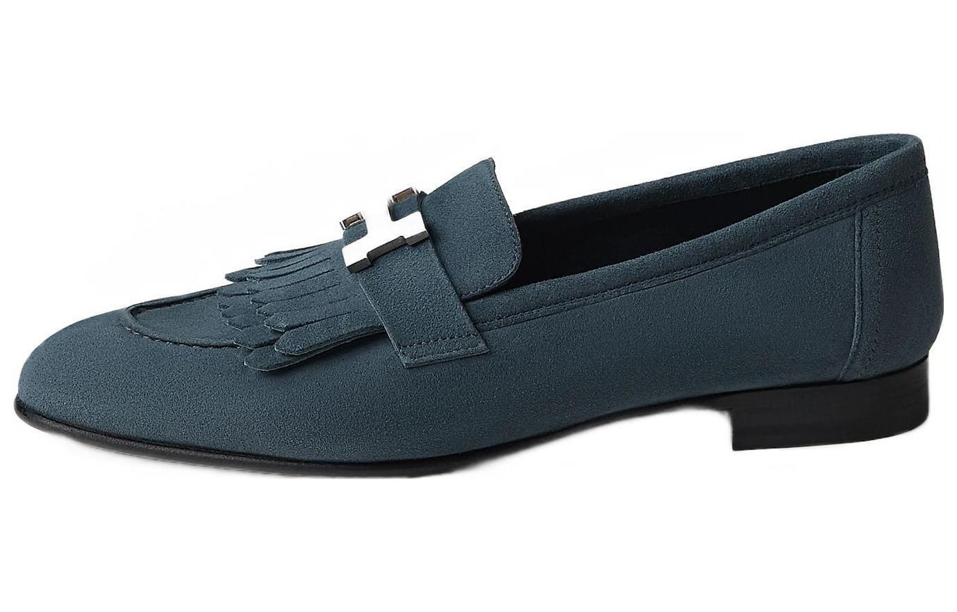 (Women) HERMES Round Toe Slip-On 'Sky Blue' H181071Z-Q8