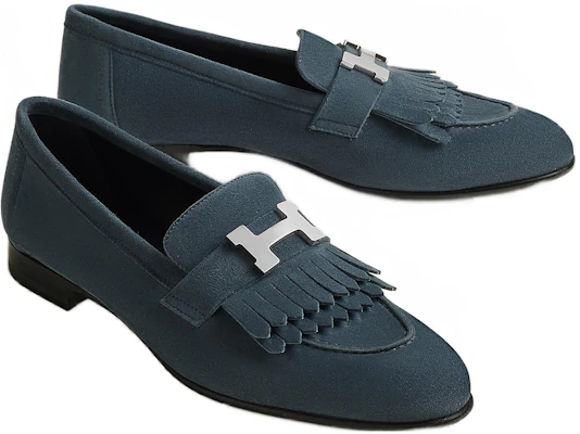 (W) HERMES Zapatos Sin Cordones Punta Redonda 'Azul Cielo' H181071Z-Q8 Lookbook (W) HERMES Zapatos Sin Cordones Punta Redonda 'Azul Cielo' H181071Z-Q8