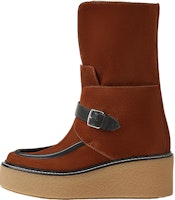 (Women) HERMES Round Toe Slip-On Booties 'Brown' H232029Z-20 (Women) HERMES Round Toe Slip-On Booties 'Brown' H232029Z-20