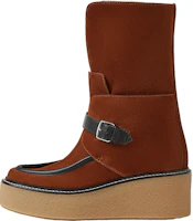 (Women) HERMES Round Toe Slip-On Booties 'Brown' H232029Z-20 (Women) HERMES Round Toe Slip-On Booties 'Brown' H232029Z-20