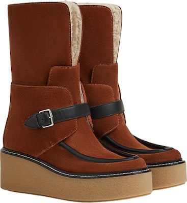 (W) 에르메스 브라운 라운드토 슬립온 부티 H232029Z-20 Lookbook (W) 에르메스 브라운 라운드토 슬립온 부티 H232029Z-20