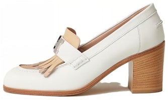 (Women) HERMES Round Toe Slip-On High Heels 'White' H221066Z-91 (Women) HERMES Round Toe Slip-On High Heels 'White' H221066Z-91