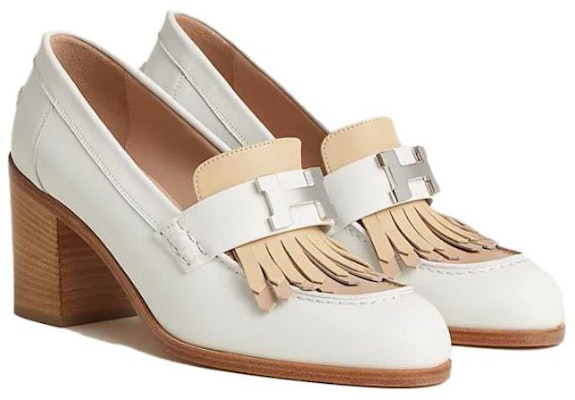 (Women) HERMES Round Toe Slip-On High Heels 'White' H221066Z-91 Lookbook (Women) HERMES Round Toe Slip-On High Heels 'White' H221066Z-91
